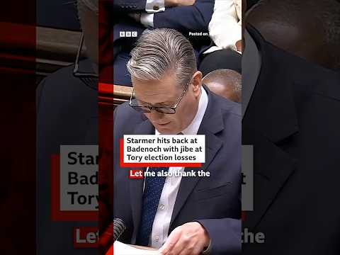 Keir Starmer hits back at Kemi Badenoch with jibe at Conservative election losses. #BBCNews thumbnail