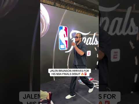 Jalen Brunson arrives for Game 1 of the NBA Finals 🏆 thumbnail