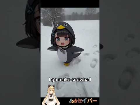 I go make Snowball ❄️ #shorts #gugugaga #endministrator #snow #snowball #throw #throwback #AI #JP thumbnail