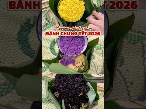 Review thành phẩm bánh chưng ngũ sắc cả nhà mong chờ đây ạ thumbnail