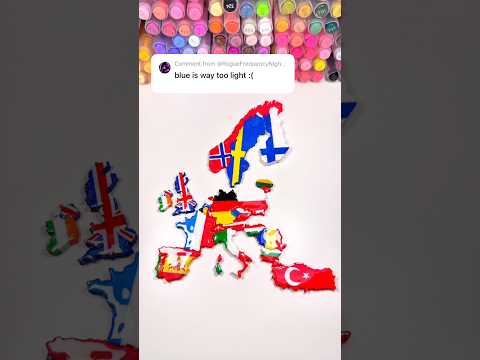 Painting Sweden 🇸🇪 Flag on a 3D Printed Puzzle #country #diy #drawing #puzzle #world #flag thumbnail