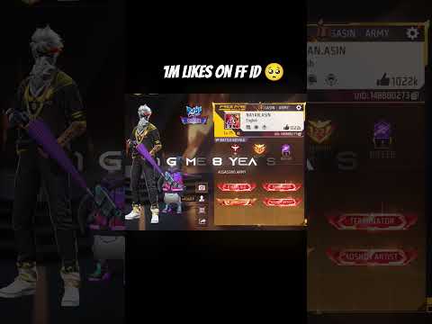 1 game 8 Years 1M Likes Completed On Free Fire Id #shorts #freefire #trending thumbnail