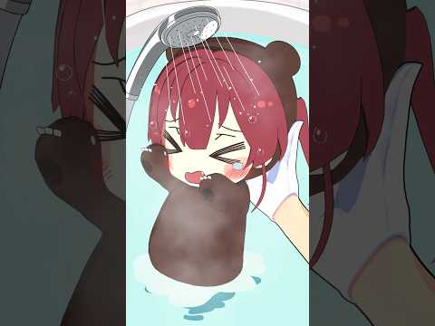 クマリンをお風呂に入れてみた??#shorts thumbnail