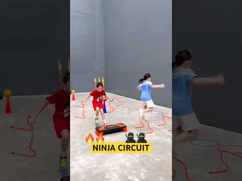 NINJA CIRCUIT 🥷 AGILITY TRAINING 🔥 TEAMWORK #shorts #speedandagility #exercise thumbnail