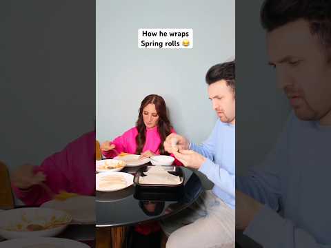 How he wraps spring rolls #shorts thumbnail