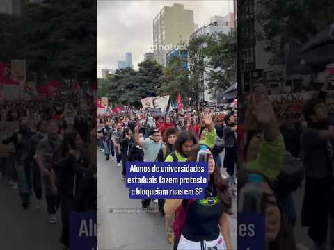 Alunos da USP, Unesp e Unicamp fazem protesto e bloqueiam ruas em São Paulo thumbnail