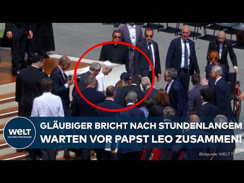 VATIKAN: Schockmoment auf dem Petersplatz! Papst Leo hilft Gläubigem nach Zusammenbruch in der Hitze thumbnail