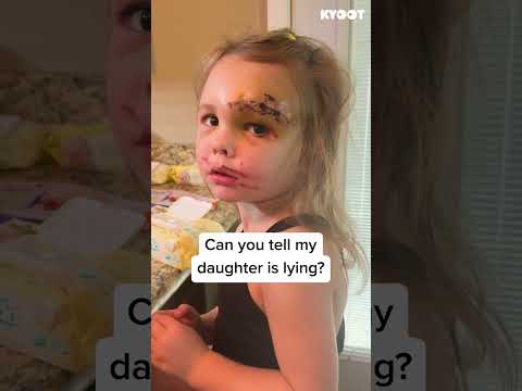 What gave my daughter's lie away? ? #mom #funny #makeup #beauty #shorts thumbnail
