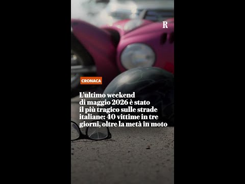 Strade di sangue nel weekend di fine maggio: 40 vittime, oltre la metà in moto thumbnail