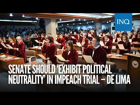 Senate should ‘exhibit political neutrality’ in impeach trial – de Lima thumbnail