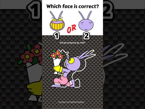 1 or 2? Which face is correct?💬🤩🤩JAX & POMNI Pause Challenge! #quiz #familygames #quizchallenge thumbnail