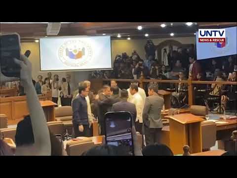 Sen. Francis Chiz Escudero arrives at the Senate and the session has started. thumbnail
