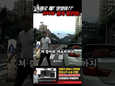 '똑바로 해! 알았어??' BMW 양카빌런이 과속으로 사거리를 달려오더니 적반하장.. thumbnail