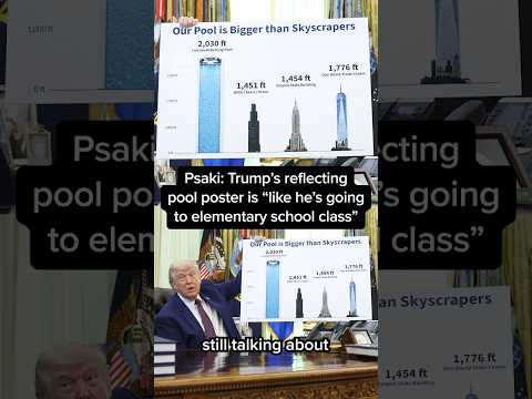 Psaki: Trump's reflecting pool poster is 'like he's going to elementary school class' thumbnail