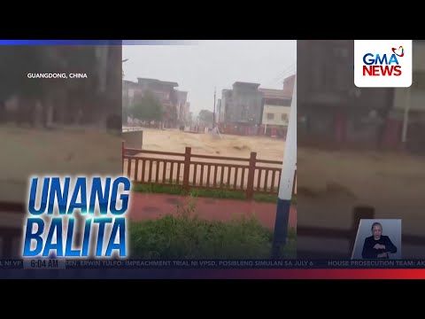 Tulay, nasira dahil sa malawakang pagbaha | Unang Balita thumbnail