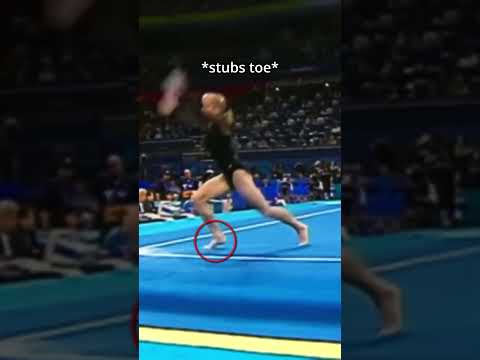 The same Olympics where they messed up the Vault height😳 #gymnastics #sad #floor #fall thumbnail