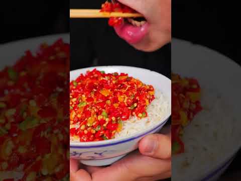 The chili sauce was just so delicious that I ate it so quickly. #mukbang #food thumbnail