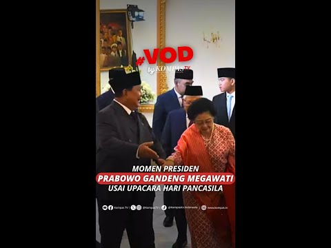 MOMEN PRESIDEN PRABOWO GANDENG MEGAWATI USAI UPACARA HARI PANCASILA #short thumbnail