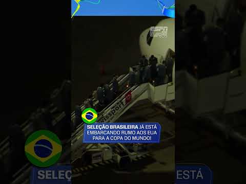 VAI, BRASIL 🇧🇷🇧🇷✈️✈️ JOGADORES EMBARCAM RUMO AO HEXA #shorts thumbnail