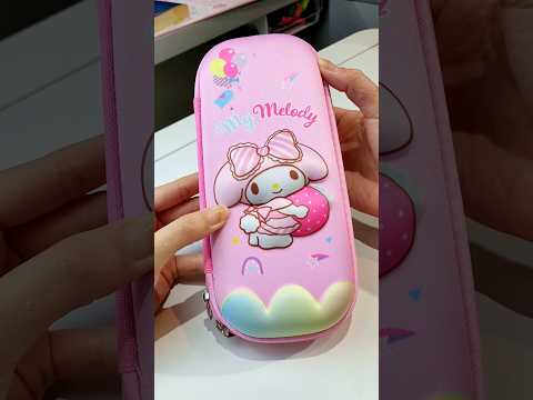 My Melody Pencil Pouch ASMR 🎀 #stationery #sanrio #pink thumbnail