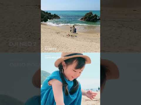 One Beach Day, Two Cameras, One Sand Heart | DJI Neo 2 & Osmo Pocket 4 thumbnail