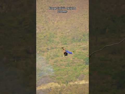 India’s heights bungy 200 mtr + #bungeerishikesh #shortvideos thumbnail