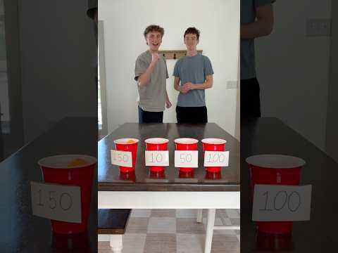 AD Guess the Cup Trick Shot Challenge - Last Piece Wins! thumbnail