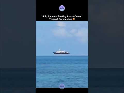 Ship Appears Floating Above OceanThrough Rare Mirage 😍 thumbnail