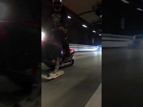 Snowmobile in the tunnels?!! #shorts #sweden #stockholm thumbnail