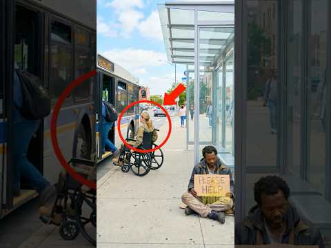 Homeless Man Stops Bus For Stranded Veteran #shorts #humanity #respect thumbnail