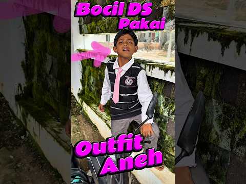 Bocil DS pakai Outfit aneh #comedy #minivlog #anakdesa #outfit #main thumbnail
