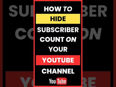 How to Hide Subscriber Count on YouTube | #youtube #howto #tutorial thumbnail