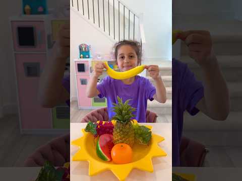 Learn fruits names with Rhia - Eating fruits is so healthy