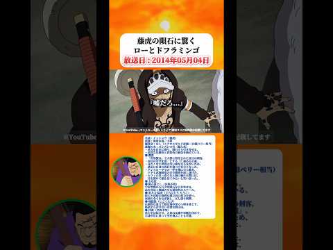 海軍大将 藤虎の能力に驚くドフラミンゴとロー 【ワンピース】 thumbnail