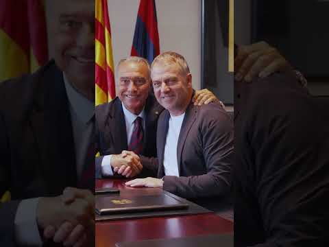?? Les images de la prolongation d'Hansi Flick au Barça jusqu'en 2028 ! thumbnail