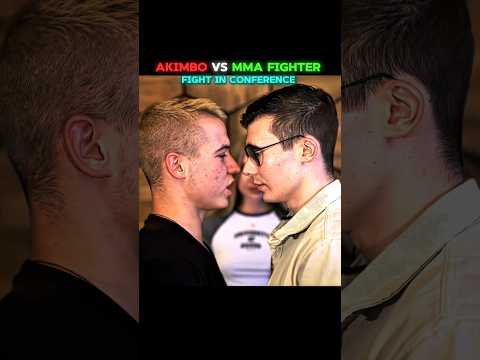 Armwrestler vs MMA Fighter Fight In Conference 🔥 #armwrestling thumbnail