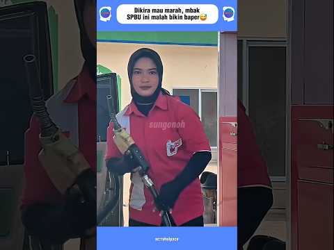 Dikira mau marah, mbak SPBU ini malah bikin baper? thumbnail