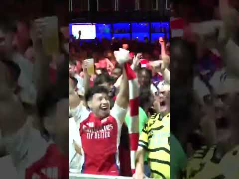 WATCH: Fans go wild as Arsenal scores first goal in Champions League final thumbnail