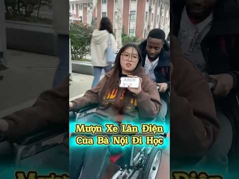 Mượn Xe Lăn Điện Của Bà Nội Đi Học 😂🦽🔥 thumbnail