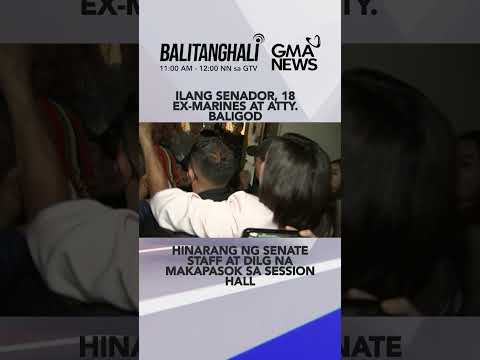 Hinarang ng Senate staff at DILG na makapasok sa session hall... #shorts | Balitanghali thumbnail