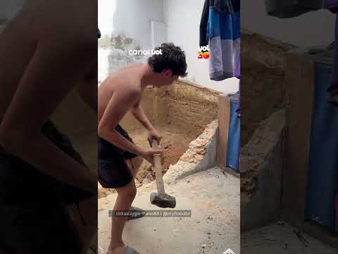 Homem tenta quebrar cisterna, mas golpe vira cena de filme de comédia thumbnail