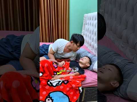 Ayah bangunin abidzar suruh sekolah,ternyata libur thumbnail