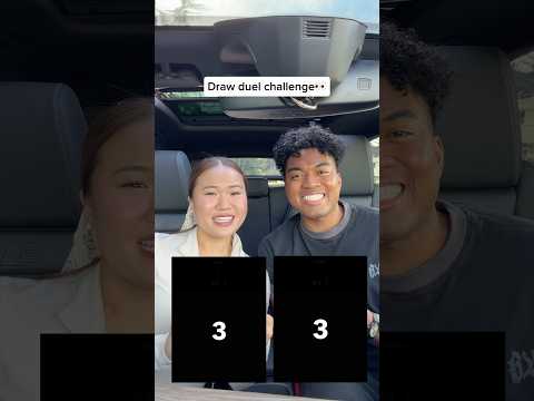 Draw duel challenge🏆 #funny #couple #couples #couplecomedy #fun #comedy #game #trend #fun thumbnail