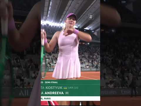ANDREEVA NA FINAL DE ROLAND GARROS‼️#shorts thumbnail