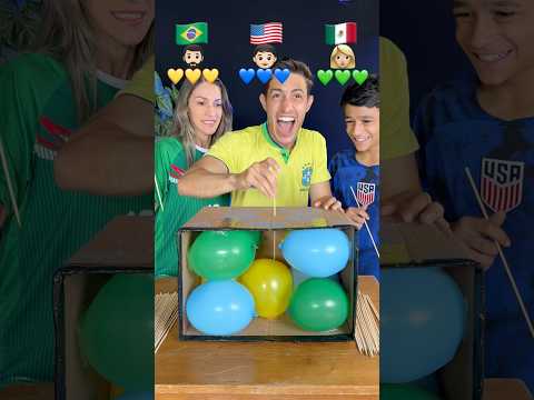 Qual seleção vai estourar mais balões?!😱 #shorts #challenge thumbnail