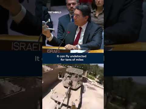 Israeli ambassador brings Hezbollah drone to the UN thumbnail