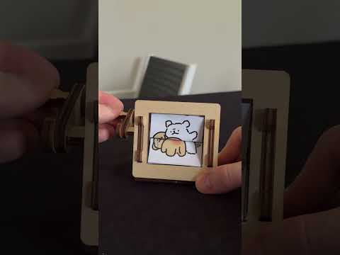 ? Fun kinetic toys for desks - DIY Wooden Hand-Cranked Animation Machine Desktop  ( # 3262) thumbnail