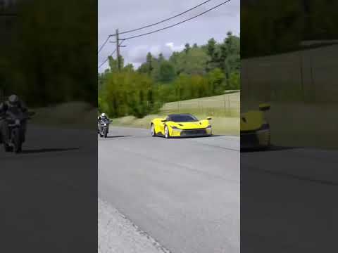 Kawasaki Ninja H2 vs Ferrari Dayton SP3 #shorts #superbike #supercars #kawasaki #kawasakininja #car thumbnail