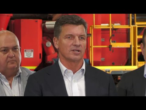 Angus Taylor fails to name electorate he is holding press conference in thumbnail