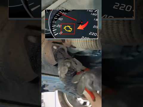 The engine warning light is on due to a faulty O2 sensor. thumbnail
